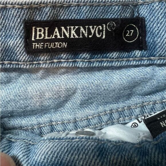 Blank NYC Blue Jean Shorts Distressed Cut-Off Hem Sz 27 - Picture 2 of 10